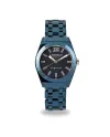 Montre à quartz Locman Stealth en acier PVD bleu et titane