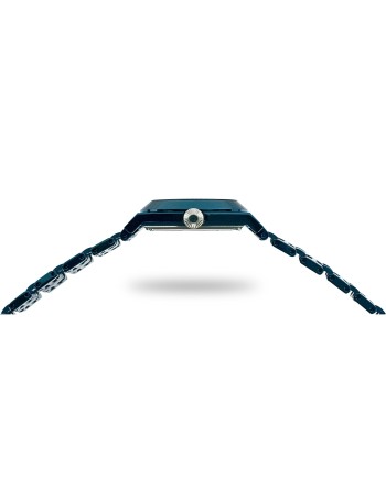 Montre à quartz Locman Stealth en acier PVD bleu et titane