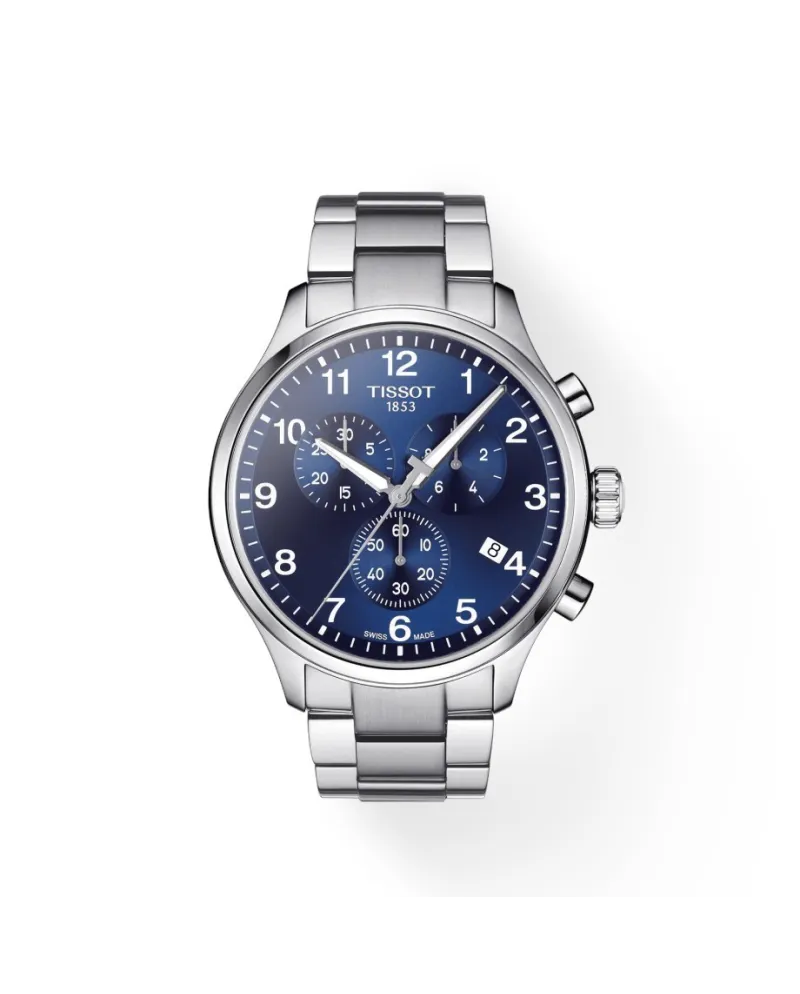 Orologio Tissot Chrono XL Classic con Quadrante Blu e Bracciale in Acciaio Orologio Tissot Chrono XL Classic con Quadrante Blu e Bracciale in Acciaio