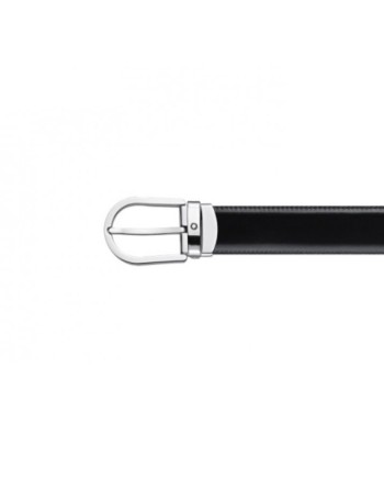 Cintura Montblanc Meisterstuck in Pelle Double Face Nera/Marrone con Fibbia Ovale 30 mm