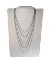 Rajola Lucilla 5-Strand Necklace with White Pearls and Hematite