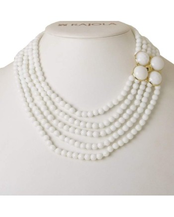 Collana Rajola Capri con Argento e Pasta Bianca