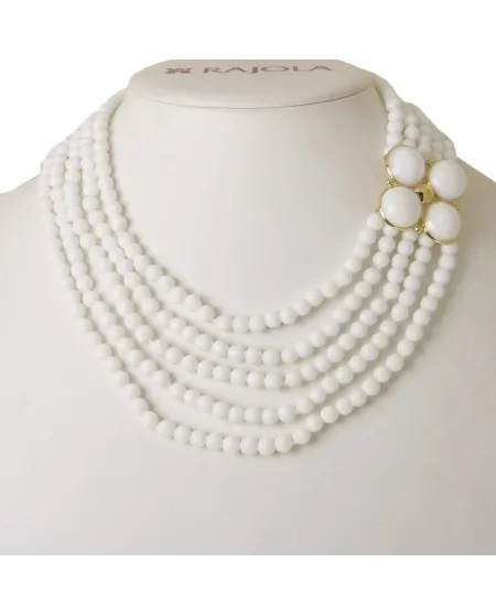 Collier Capri Tile avec pâte argentée et blanche