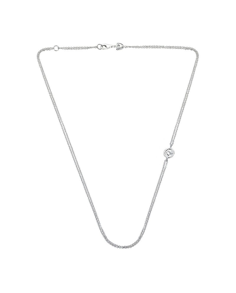 Collier Chantecler Collier double rolò 45 cm or blanc et coq