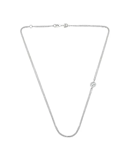 Chantecler Collana Collana rolò doppia 45 cm oro bianco e galletto
