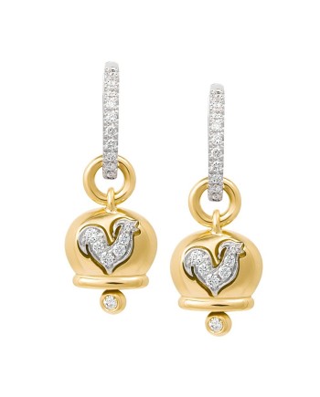 Le Campanelle Chantecler Small earrings in yellow gold and diamonds