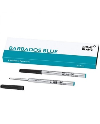 2 Refills Montblanc per Penne a Sfera "M" di Colore Barbados Blue