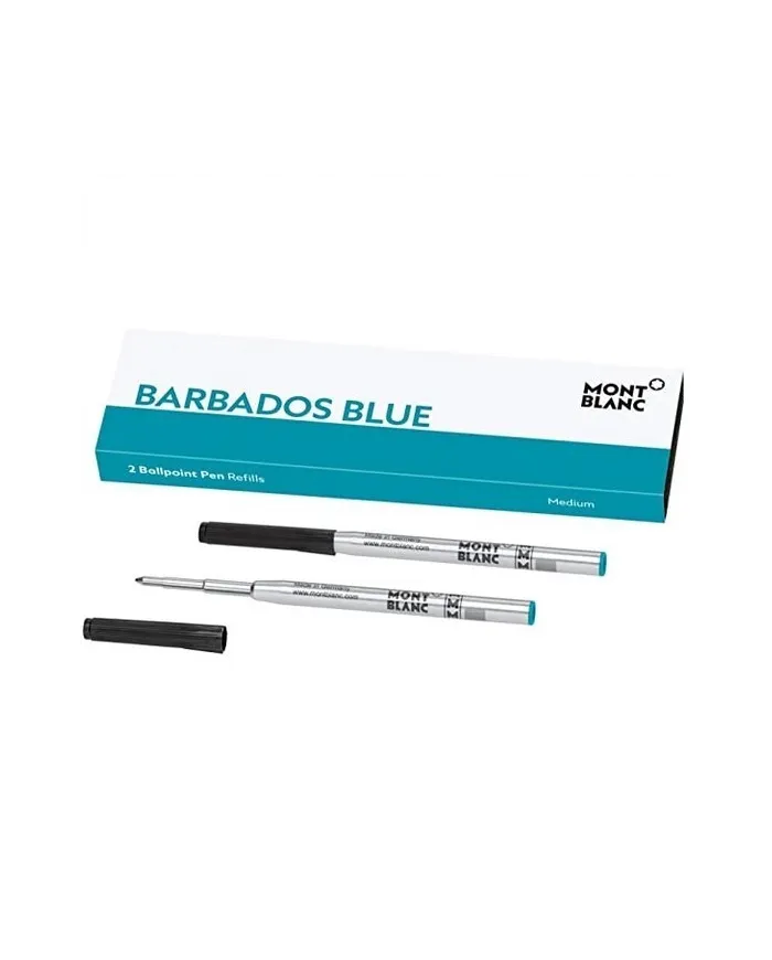 2 Refills Montblanc per Penne a Sfera "M" di Colore Barbados Blue