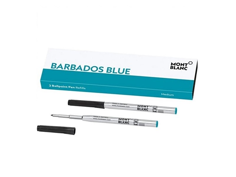 2 Refills Montblanc per Penne a Sfera "M" di Colore Barbados Blue