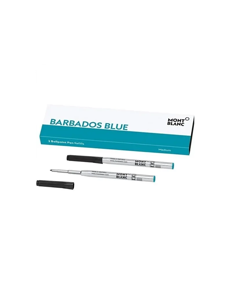 2 Refills Montblanc per Penne a Sfera "M" di Colore Barbados Blue