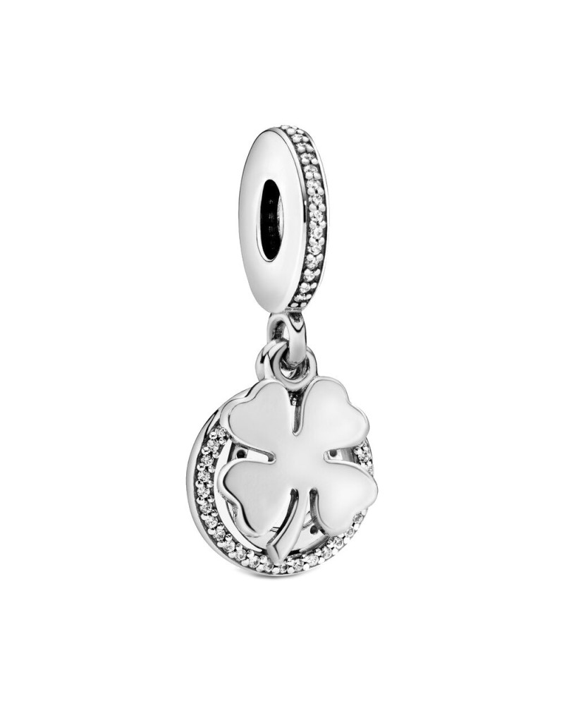 Charm Pendente Pandora Quadrifoglio Portafortuna in Argento