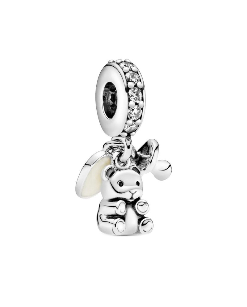 Charm Pendente Pandora Orsetto e Ciuccio in Argento