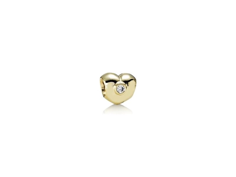 Charm Pandora Cuore in Oro con Diamante