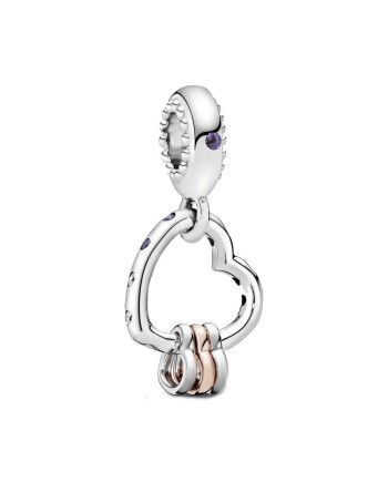 Charm Pendente Pandora Rose e Argento Unione di Cuori