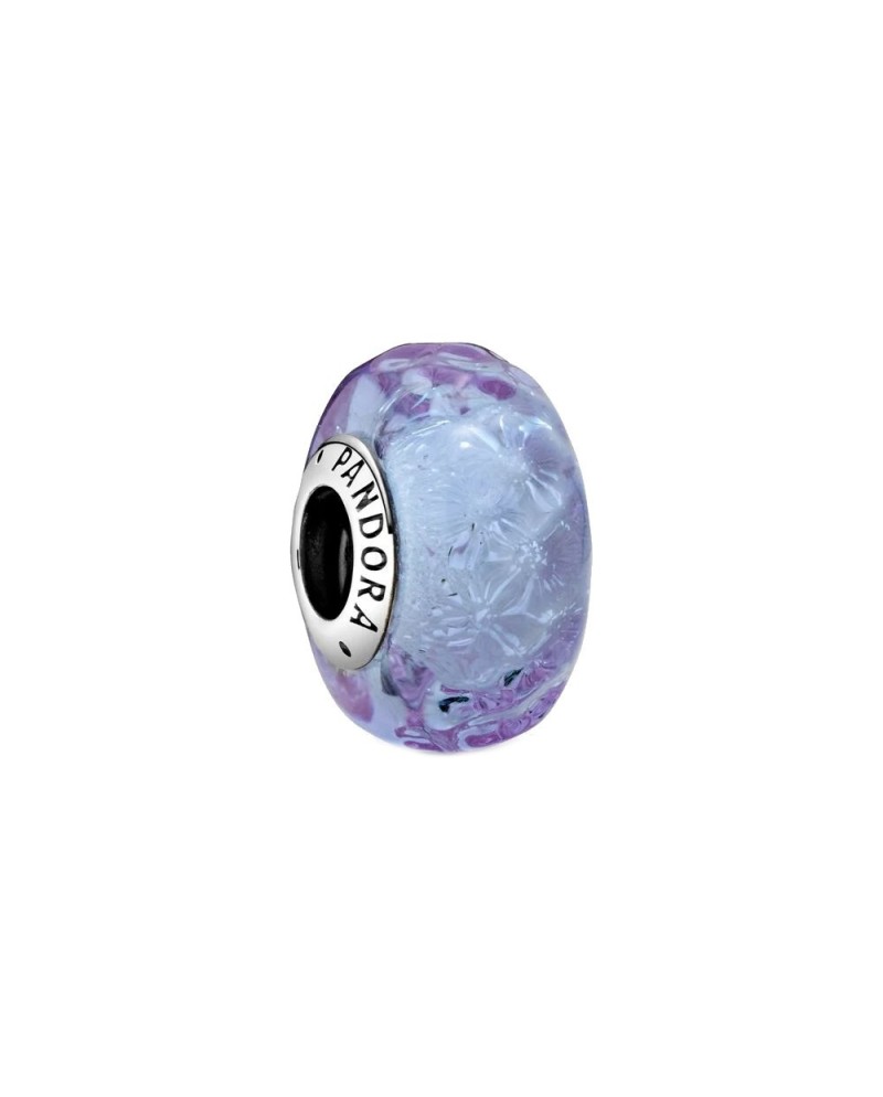 Charm Pandora Vetro di Murano Color Lavanda con Onde