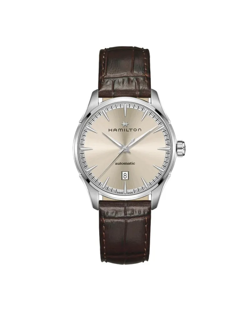 Orologio Hamilton Jazzmaster con Quadrante Beige e Cinturino in Pelle |  Gioielleria Casella | Orologi automatici