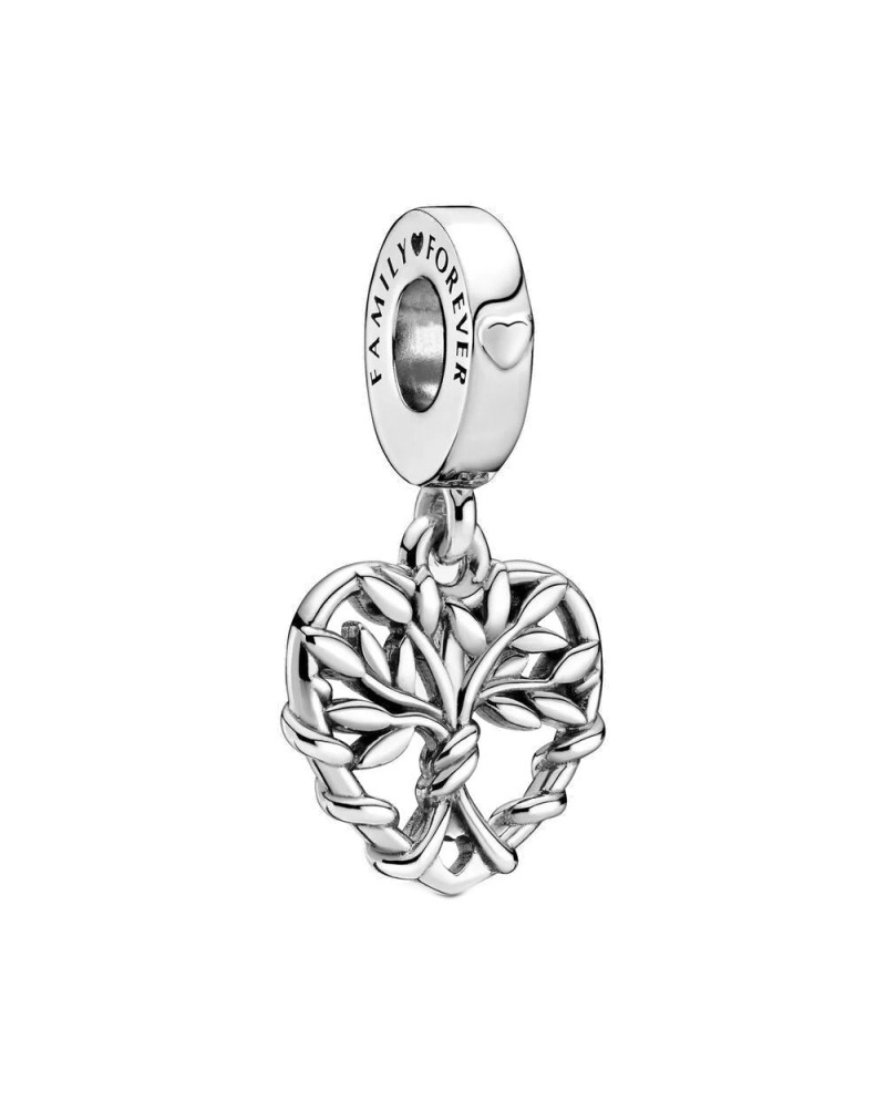 Charm Pendente Pandora a Cuore Albero della Famiglia