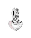 Charm Pendente Pandora con Doppio Cuore Mamma e Figlia