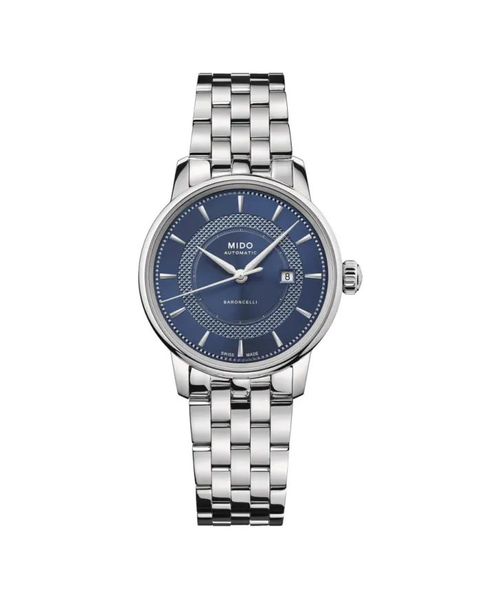 Orologio da Donna Mido Baroncelli Signature con Cinturino in Acciaio e Quadrante Blu