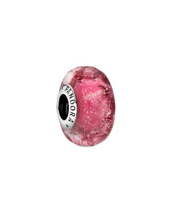 Charm Pandora Vetro di Murano Rosa con Onde