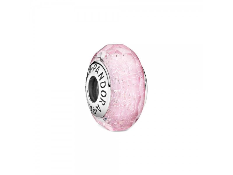 Charm Pandora Vetro di Murano Sfaccettato Rosa