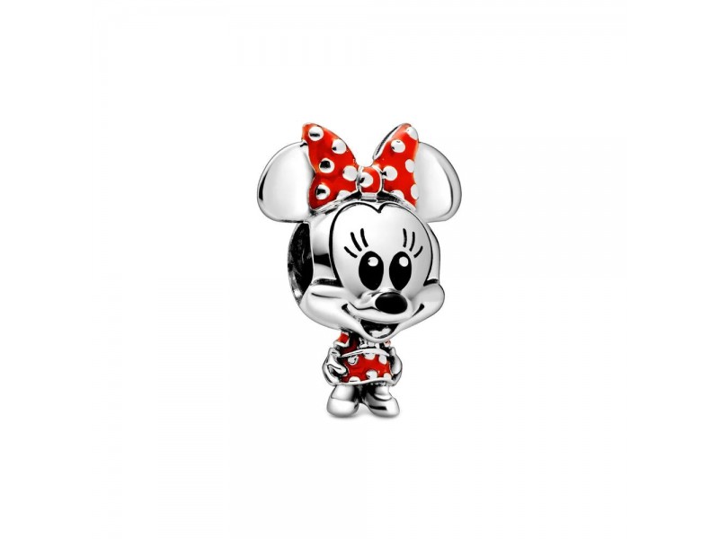 Charm Disney x Pandora Minnie con Abito e Fiocco a Pois