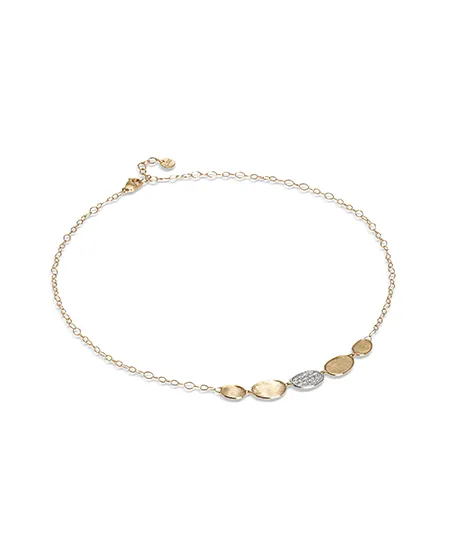 Marco Bicego Lunaria Necklace in Yellow Gold and Diamonds