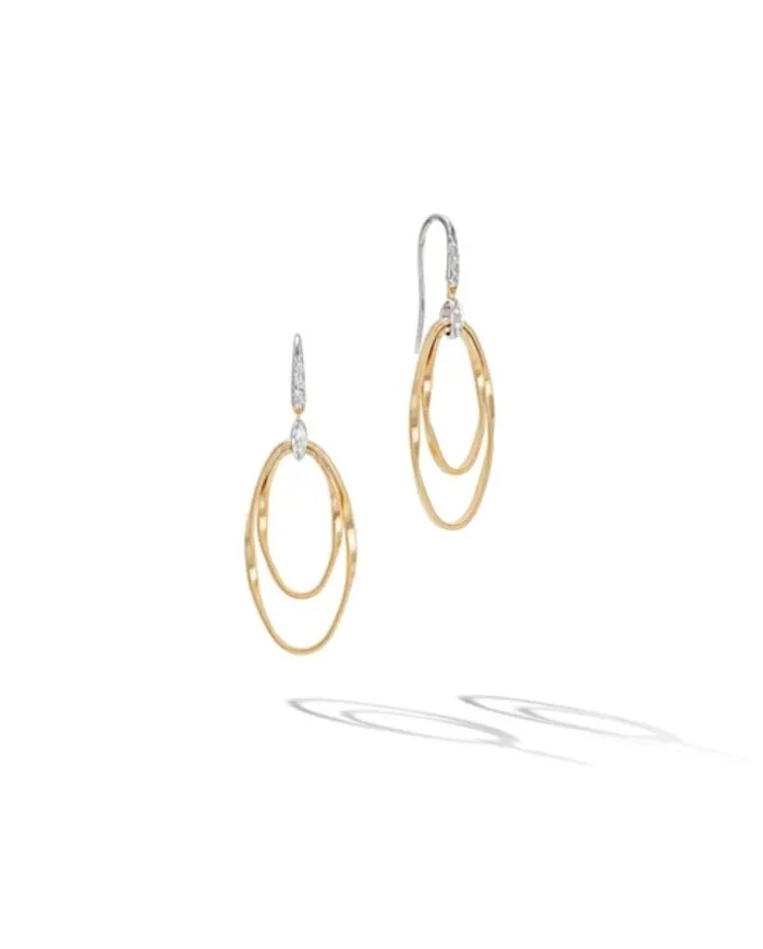 Orecchini Marco Bicego Marrakech Onde in Oro Giallo con Diamanti