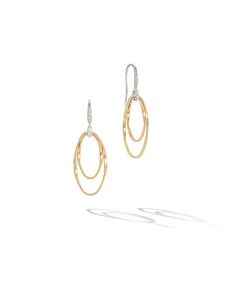 Orecchini Marco Bicego Marrakech Onde in Oro Giallo con Diamanti