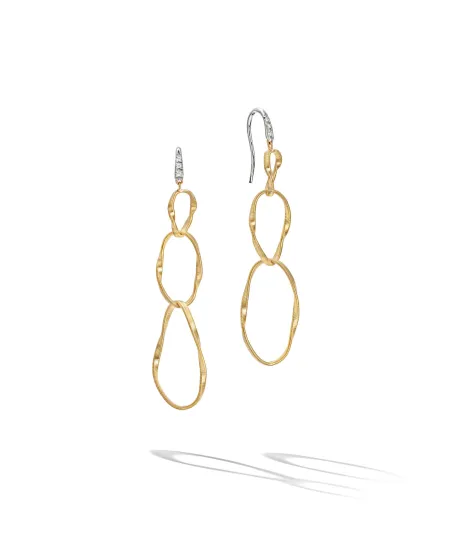 Orecchini Marco Bicego Marrakech Onde in Oro Giallo con Diamanti