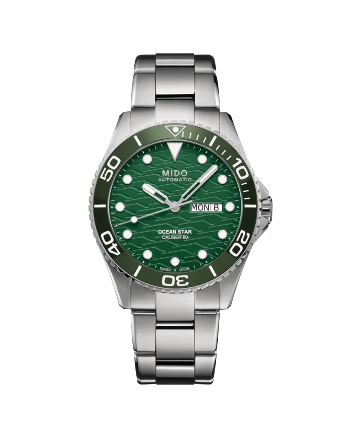 Orologio Mido Ocean Star 200 con Quadrante Verde e Cinturino in Acciaio