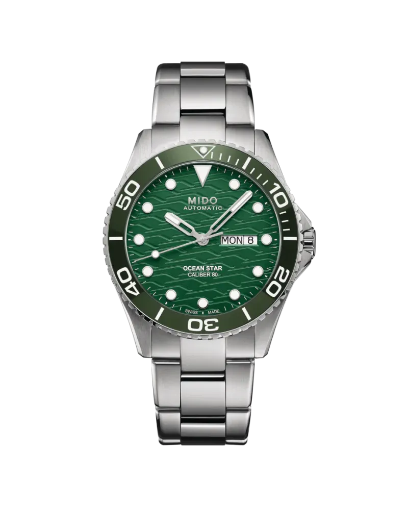Orologio Mido Ocean Star 200 con Quadrante Verde e Cinturino in Acciaio Orologio Mido Ocean Star 200 con Quadrante Verde e Cinturino in Acciaio