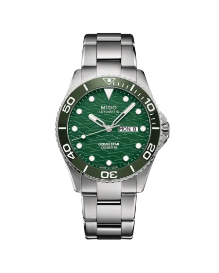 Orologio Mido Ocean Star 200 con Quadrante Verde e Cinturino in Acciaio