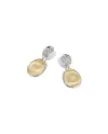 Marco Bicego Lunaria Yellow Gold and Diamond Drop Earrings