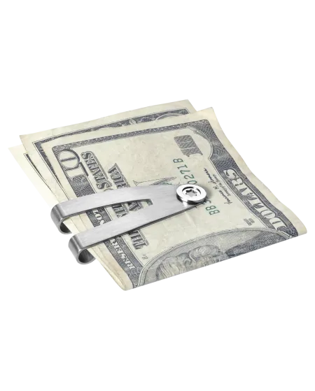 Pince à billets Montblanc 9902 en acier inoxydable avec fermeture à clip