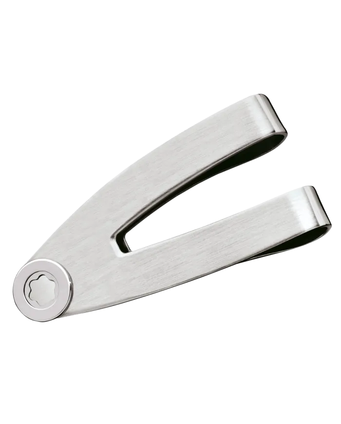 Pince à billets Montblanc 9902 en acier inoxydable avec fermeture à clip