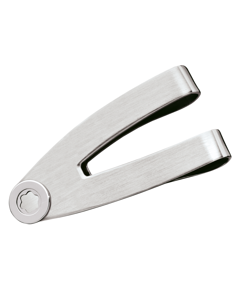 Pince à billets Montblanc 9902 en acier inoxydable avec fermeture à clip