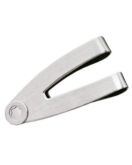 Pince à billets Montblanc 9902 en acier inoxydable avec fermeture à clip