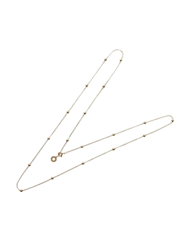 Collier Chantecler Pallinata en or rose avec pendentif logo, 80 cm