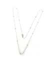 Collier long Chantecler en or rose et diamants blancs
