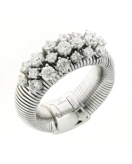 Bague Chimento Stardust en or blanc sertie de 19 diamants blancs