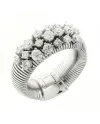 Anello Chimento Stardust in Oro Bianco con 19 Diamanti Bianchi