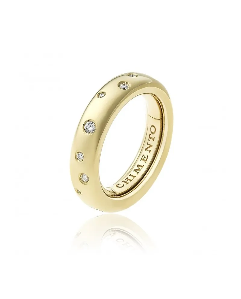 Anello Chimento Forever Brio in Oro Giallo con Diamanti Bianchi