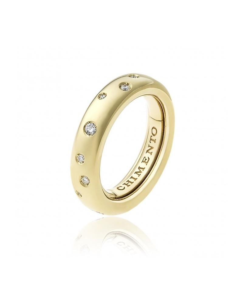 Bague Chimento Forever Brio en or jaune avec diamants blancs