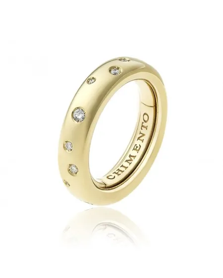 Bague Chimento Forever Brio en or jaune avec diamants blancs