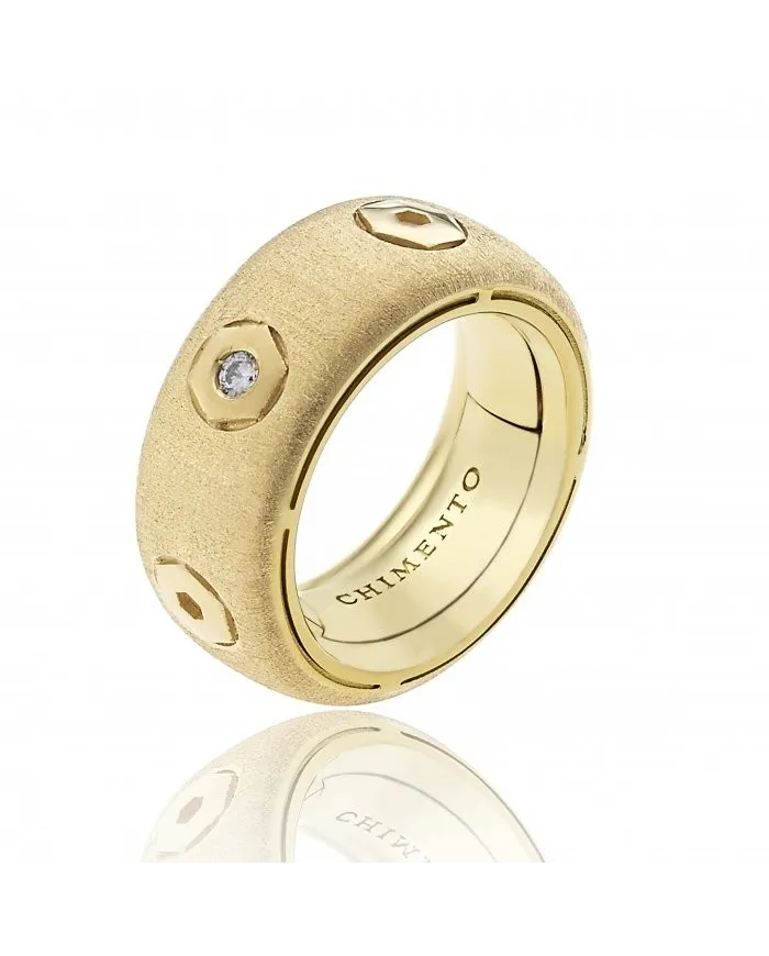 Chimento Armillas Be Mine Ring in Yellow Gold with White Diamonds