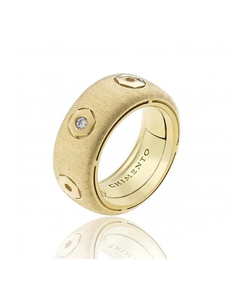 Chimento Armillas Be Mine Ring in Yellow Gold with White Diamonds