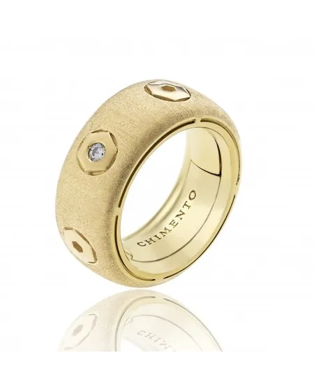 Bague Chimento Armillas Be Mine en or jaune avec diamants blancs