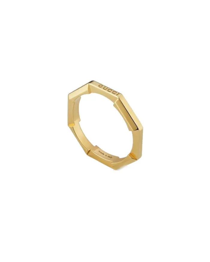 Bague Gucci Link to Love en or jaune miroir