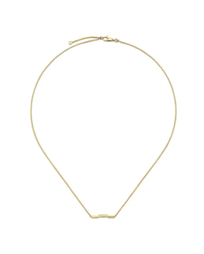 Gucci Link to Love Necklace in Yellow Gold with Gucci Bar